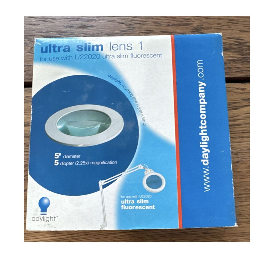Daylight Ultra Slim Lens 1 5in Magnifying Lamp Lens U61001 Blue/White